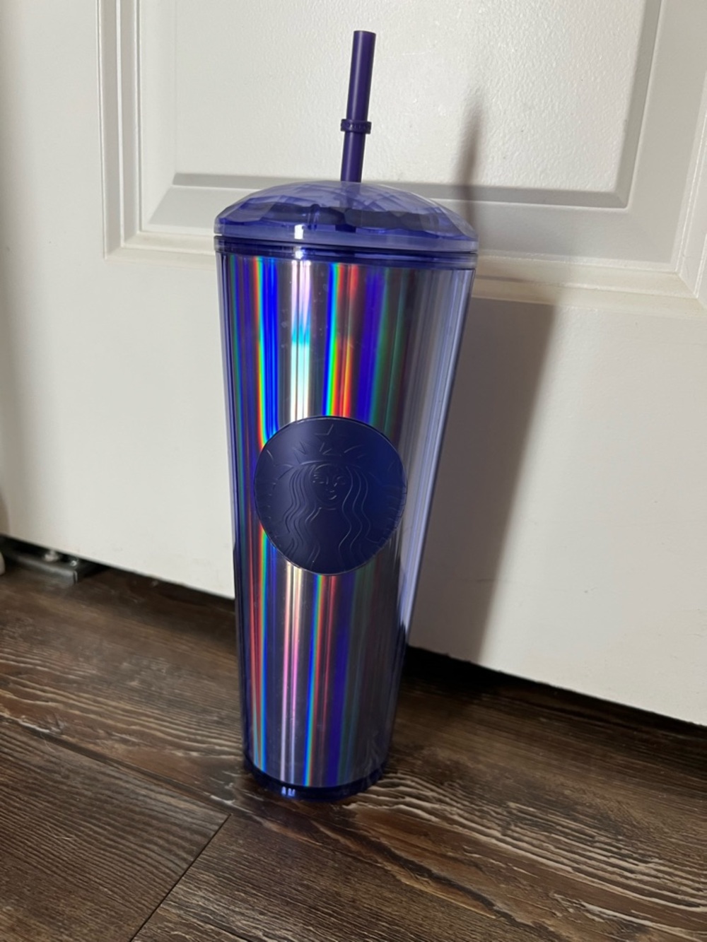 Starbucks Iridescent Blue-Purple Reusable Tumbler with Straw